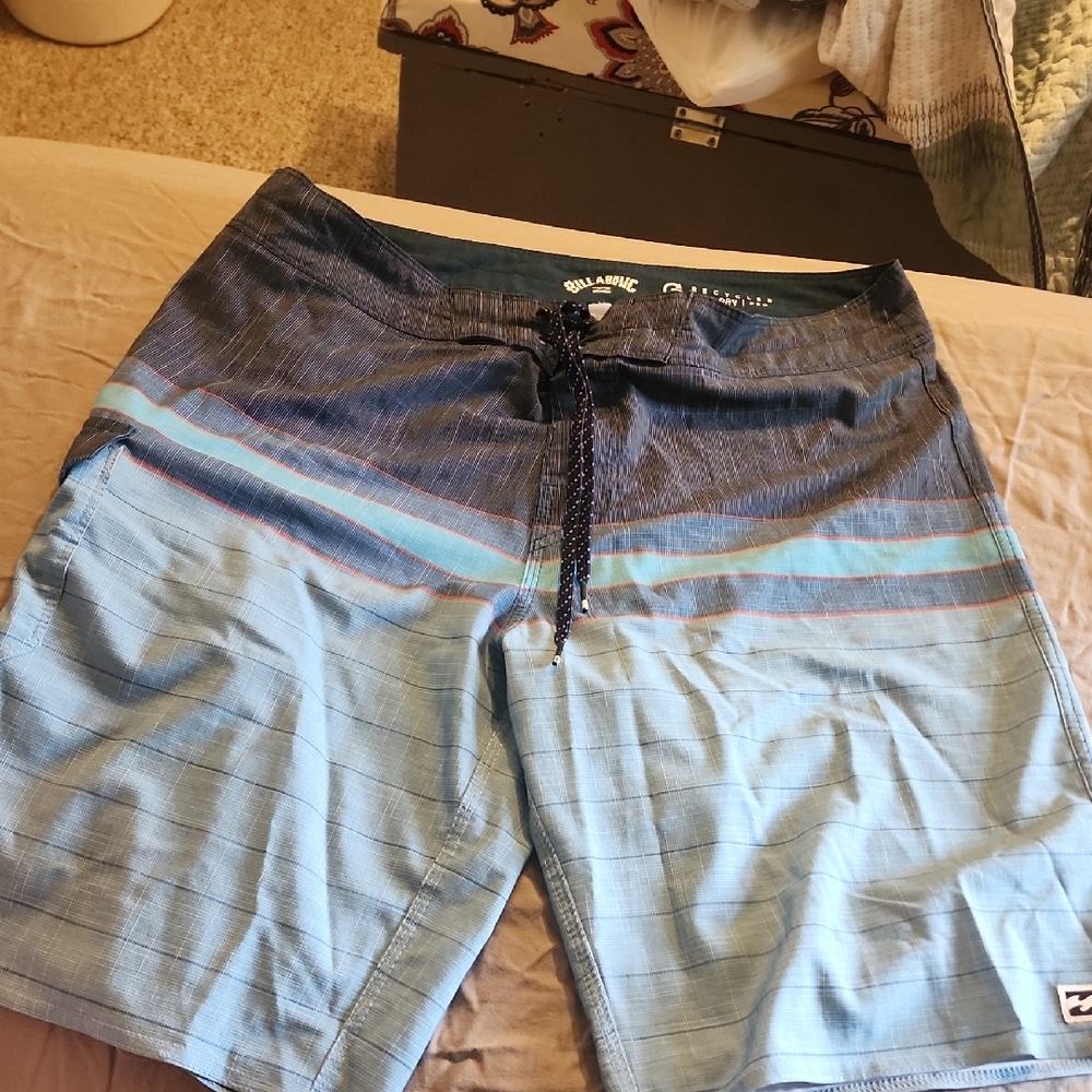 Billabong Striped Blue Board Shorts